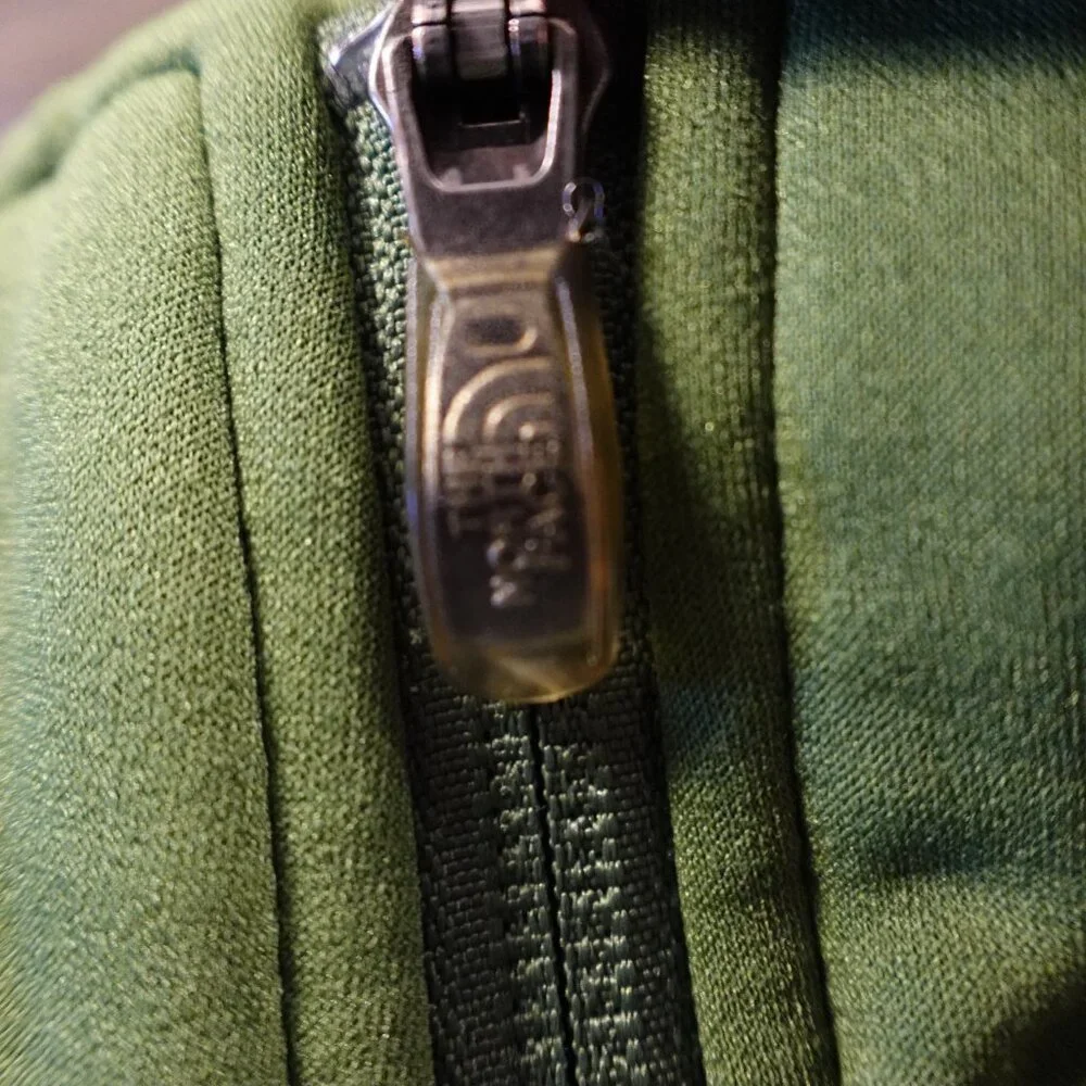 The North Face‎ full zip sweater jacket men's large green TKA stretch